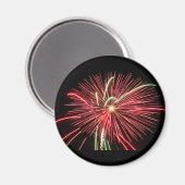 Red Fireworks Magnet (Vorderseite/Rückseite)