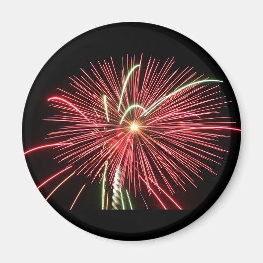 Red Fireworks Magnet (Vorne)