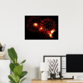 Red Fireworks Poster (Heimbüro)