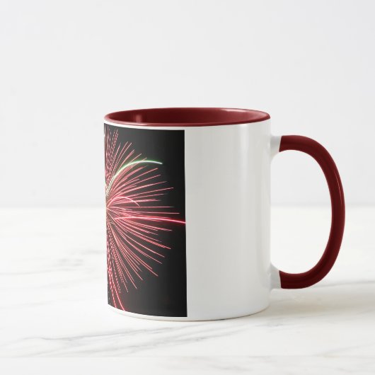 Red Fireworks Tasse (Rechts)