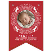 Red First Rodeo Foto Banner - Western Cowboy 1. (Zweite Fahne)