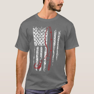 Red Fishing Rod T-Shirt