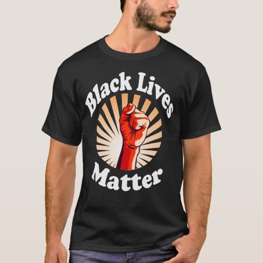 Red Fist Black Lives Materie BLM T-Shirt (Vorderseite)