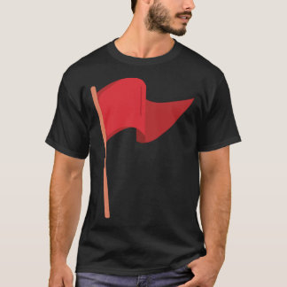 Red Flag Meme Mädchen im Retro-Stil T-Shirt