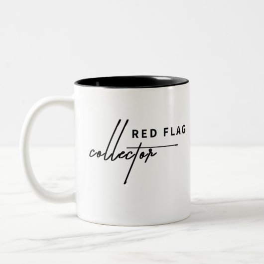 Red Flag - Sip mit einer Seite der Warnung Zweifarbige Tasse (Links)