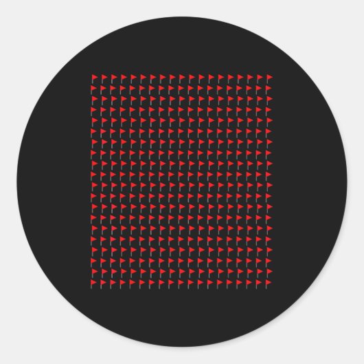 Red Flags Meme Lover Trendy Funny Social Runder Aufkleber (Vorderseite)