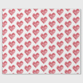 Red Flame Hearts Bridal Shower Geschenkpapier (Flach)