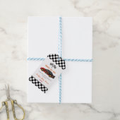 Red Flame Race Car Ready Set Go Baby Dusche Geschenkanhänger (Mit Garn)