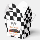 Red Flame Race Car Ready Set Go Baby Dusche Geschenkschachtel (Geöffnet)