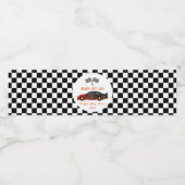 Red Flame Race Car Ready Set Go Baby Shower Wasserflaschenetikett (Einzelnes Label)