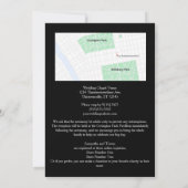 Red Flame Rose Gothic Wedding Einladung (Rückseite)