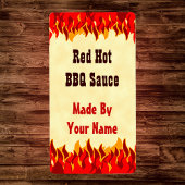 Red Flames Custom GRILLEN Hot Sauce Large Labels