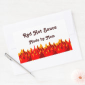 Red Flames Custom Jar oder Canning Labels Rechteckiger Aufkleber (Umschlag)