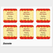 Red Flames Custom Retro GRILLEN Hot Sauce Sticker (Blatt)