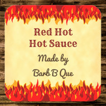 Red Flames Custom Retro GRILLEN Hot Sauce Sticker