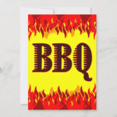Red Flames Editable Western GRILLEN 12x18 Einladun Einladung (Vorderseite)