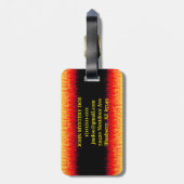 Red Flames Gepäckanhänger (Rückseite vertikal)