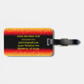 Red Flames Gepäckanhänger (Rückseite horizontal)