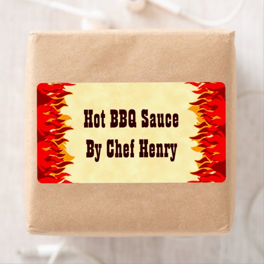 Red Flames GRILLEN Custom Canning Labels (Insitu)