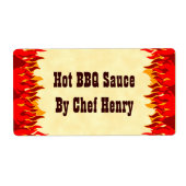 Red Flames GRILLEN Custom Canning Labels (Vorne)