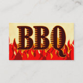 Red Flames GRILLEN Custom Western Business Card Visitenkarte (Rückseite)
