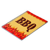 Red Flames GRILLEN Rezept Notebook Notizblock (Linke Seite)