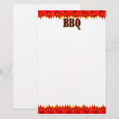 Red Flames GRILLEN Sprichwort Briefpapier (Vorne/Hinten)