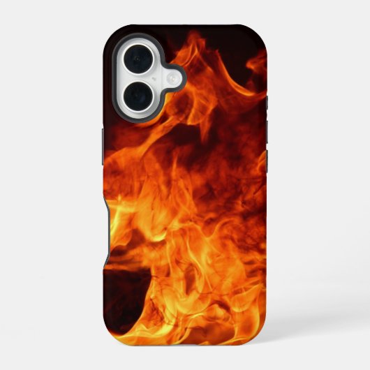Red Flames iPhone 16 Hülle (Rückseite)