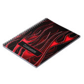 Red Flames Notebook Notizblock (Linke Seite)