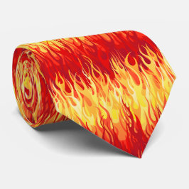 Red Flames Pattern - Frisierte Auto Krawatte