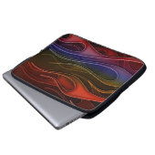 Red Flames Pattern Laptop Sleeve (Vorne Knopf)