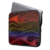 Red Flames Pattern Laptop Sleeve (Vorderseite Links)