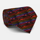 Red Flames Pattern Men’s Tie Krawatte (Gerollt)