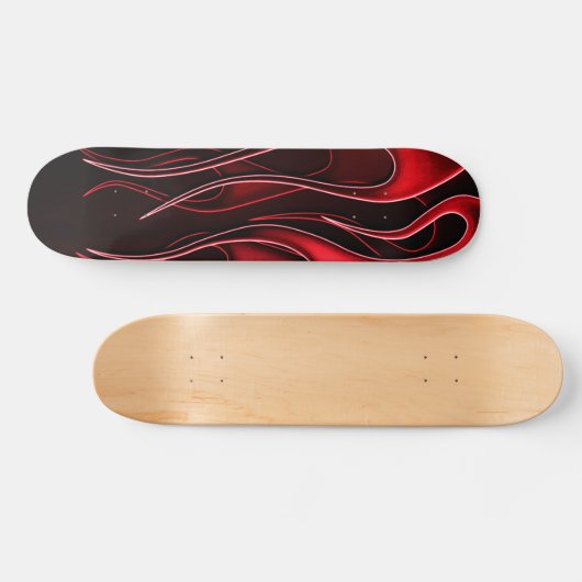 Red Flames Skateboard (Horizontal)
