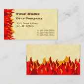 Red Flames Western Briefe Visitenkarten Visitenkarte (Vorne/Hinten)
