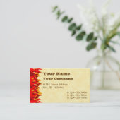 Red Flames Western Briefe Visitenkarten Visitenkarte (Stehend Vorderseite)