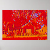 Red Flaming Surburbs Poster (Vorne)