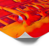 Red Flaming Surburbs Poster (Ecke)