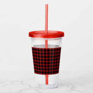 Red Flanell Weihnachten/Winter Acrylic Tumbler Acryltrinkbecher
