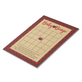 Red Flannel Bingo Baby Showspiel Pack Notizblock