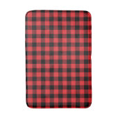 Red Flannel Buffalo Karo Pattern Badematte (Vorderseite Vertikal)