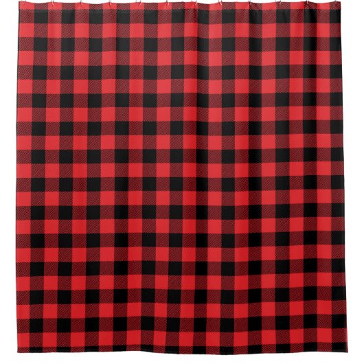 Red Flannel Buffalo Karo Pattern Duschvorhang (Vorderseite)