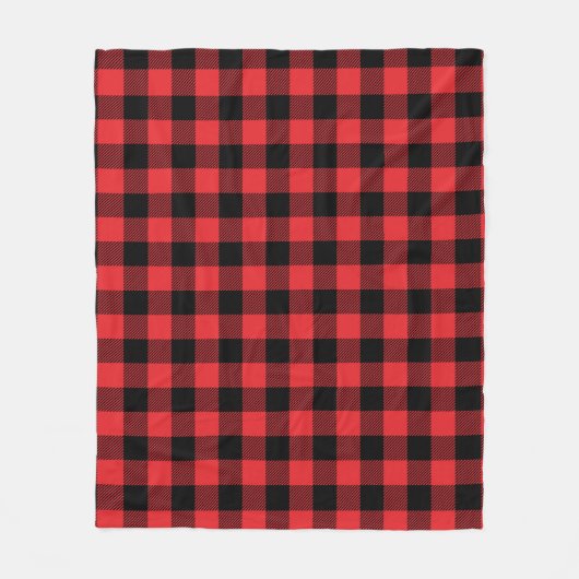 Red Flannel Buffalo Karo Pattern Fleecedecke (Vorderseite)