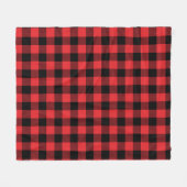 Red Flannel Buffalo Karo Pattern Fleecedecke (Vorderseite (Horizontal))