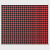 Red Flannel Buffalo Karo Pattern Geschenkpapier (Flach)