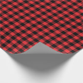 Red Flannel Buffalo Karo Pattern Geschenkpapier (Ecke)