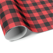 Red Flannel Buffalo Karo Pattern Geschenkpapier (Rolleneckpunkt)