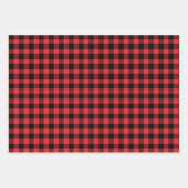 Red Flannel Buffalo Karo Pattern Geschenkpapier Set (Vorderseite 3)