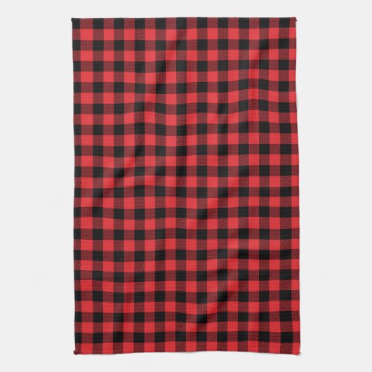 Red Flannel Buffalo Karo Pattern Geschirrtuch (Vertikal)