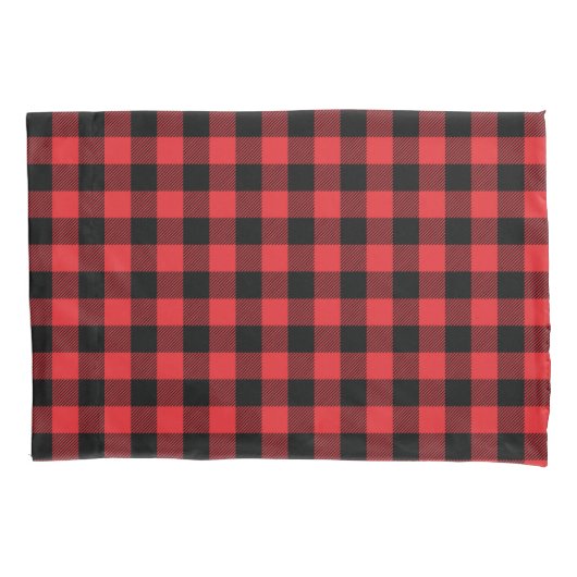 Red Flannel Buffalo Karo Pattern Kissenbezug (Vorderseite-Links)